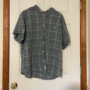 Weekenders Blue Plaid Linen Shirt